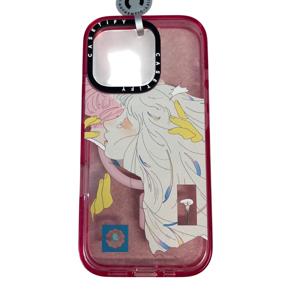 Casetify iPhone 14 Pro Max Case Pink Anime Girl Graphic MagSafe Impact Case